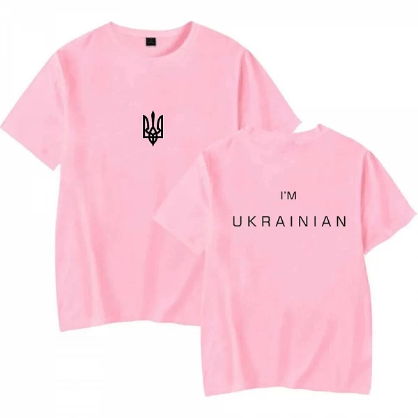 T-shirt Imprimé Unisexe Décontracté Trident de l'Ukraine pour Femme|12,95 €|OKKO MODE