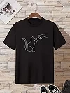 Économie à col rond chat pour hommes, t-shirts décontractés, manches courtes Y, vêtements d'été|7,94 €|OKKO MODE