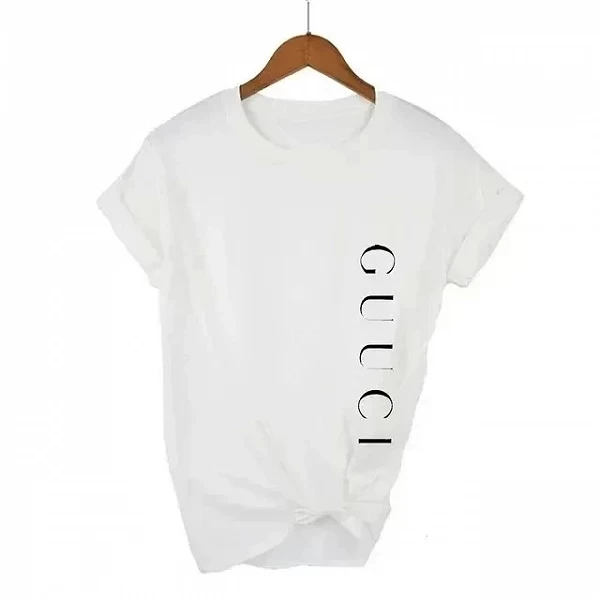 NewHotWomen-T-shirt à manches courtes en coton avec lettres imprimées pour femme, blanc, noir, rose, décontracté, printemps, été|15,07 €|OKKO MODE