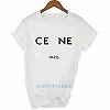 T-shirt en coton imprimé lettre pour femme, t-shirt respirant à manches courtes, mode de marque de luxe, été|14,03 €|OKKO MODE