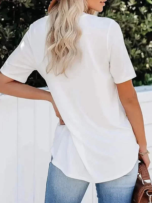 T-shirt à manches courtes imprimé léopard pour femme, design lèvres, vêtements de rue, respirant, décontracté, mode estivale|9,00 €|OKKO MODE