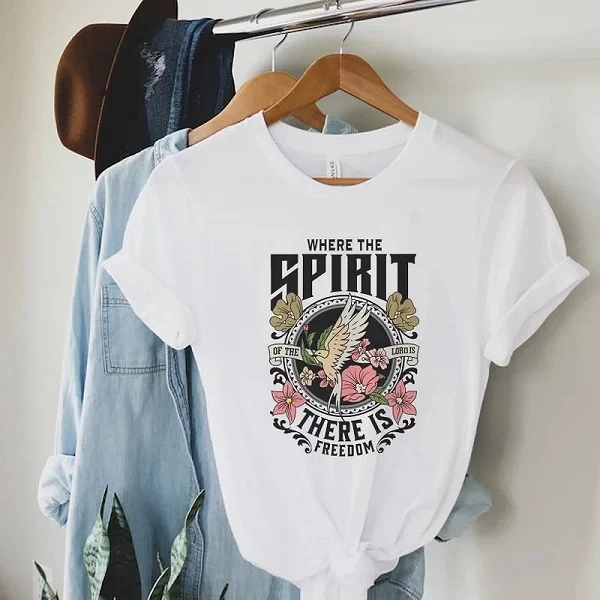 Économie inspiration chrétienne pour femmes, t-shirts graphiques de la foi de Jésus, t-shirts vintage, verset de la Bible esthét|11,95 €|OKKO MODE