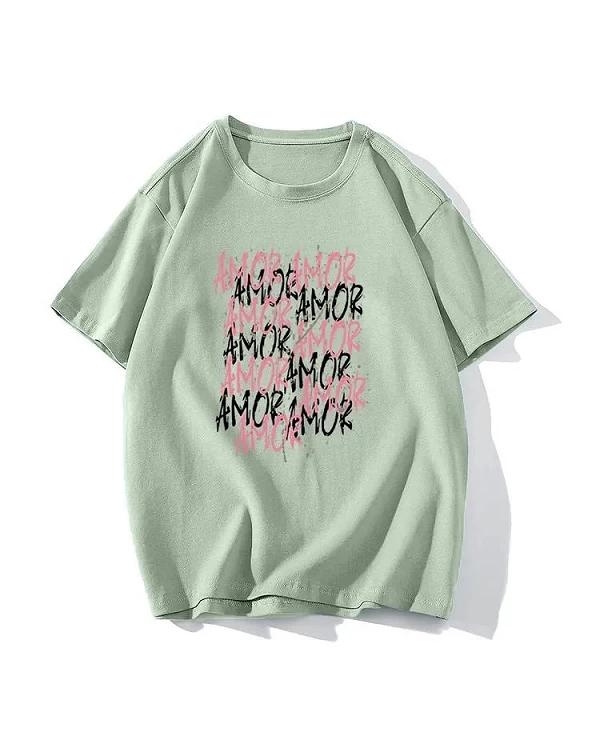 Hirsionsan-T-shirt manches courtes pour femme, humoristique, en coton doux, avec lettres imprimées, gothique, été|10,06 €|OKKO MODE