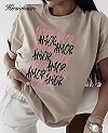 Hirsionsan-T-shirt manches courtes pour femme, humoristique, en coton doux, avec lettres imprimées, gothique, été|10,06 €|OKKO MODE