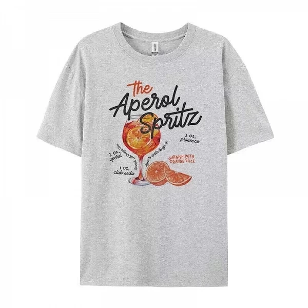 Aperol Spritz Retro Cocktail Graphic Tees for Women, Cute Dclicks T Shirt, At Cotton Printed T-Shirts, Unisex Vintage Top Gift|8,00 €|OKKO MODE