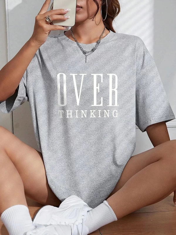 T-Shirt à Manches Courtes pour Femme, Vêtement en Coton, Respirant, Vintage, Col Rond, Décontracté|7,94 €|OKKO MODE