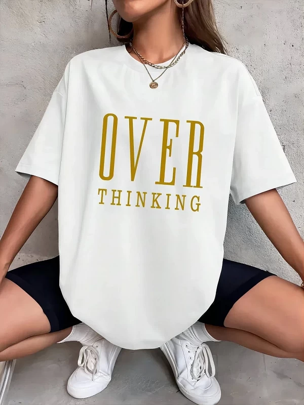 T-Shirt à Manches Courtes pour Femme, Vêtement en Coton, Respirant, Vintage, Col Rond, Décontracté|7,94 €|OKKO MODE