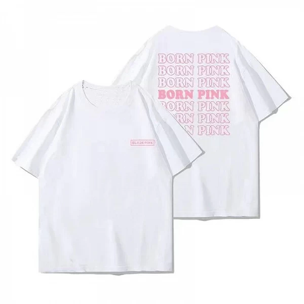 T-Shirt à Manches Courtes pour fille et garçon, 100 Coton, Imprimé Noir, Rose, Kpop, Décontracté, à la Mode, Grande Taille|12,99 €|OKKO MODE