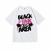 T-Shirt à Manches Courtes pour fille et garçon, 100 Coton, Imprimé Noir, Rose, Kpop, Décontracté, à la Mode, Grande Taille|12,99 €|OKKO MODE