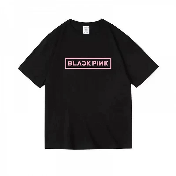 T-Shirt à Manches Courtes pour fille et garçon, 100 Coton, Imprimé Noir, Rose, Kpop, Décontracté, à la Mode, Grande Taille|12,99 €|OKKO MODE