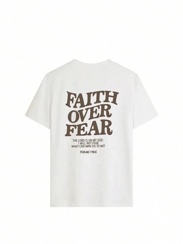 Économie College Faith Over Fear pour femmes, vêtements en coton respirant, streetwear décontracté surdimensionné, été|9,00 €|OKKO MODE