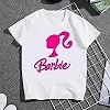 T-Shirt à Manches Courtes pour fille et garçon, en Coton Imprimé, Décontracté, Col Rond, Dessin Animé Barbie|7,92 €|OKKO MODE