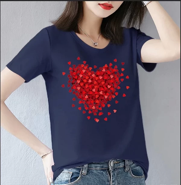 TEMLOVE-T-shirt à Manches Courtes et Col Rond pour Femme, Vêtement en Coton, Imprimé Floral, VPN, Europe et Etats-Unis, 100|8,99 €|OKKO MODE