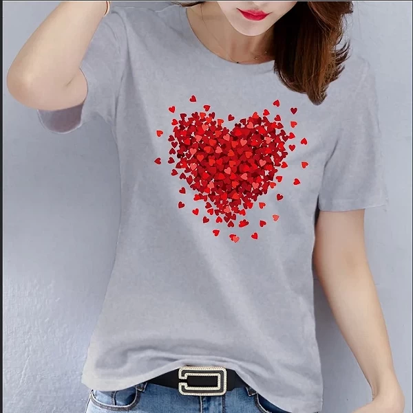 TEMLOVE-T-shirt à Manches Courtes et Col Rond pour Femme, Vêtement en Coton, Imprimé Floral, VPN, Europe et Etats-Unis, 100|8,99 €|OKKO MODE