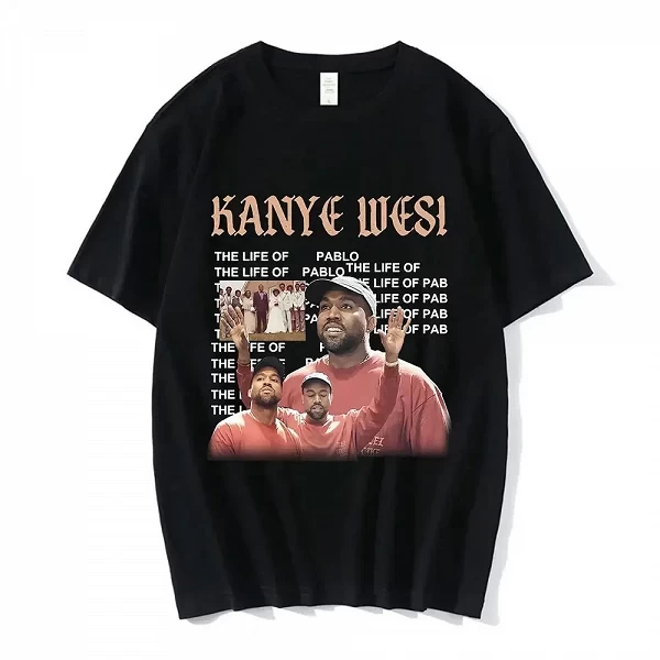 T-Shirt à Manches Courtes pour Homme et Femme, Streetwear, Vintage, Hip Hop, Rap Style, Kanye West Meme|9,00 €|OKKO MODE