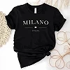 T-shirt imprimé lettres Milano pour filles, t-shirts à manches courtes fille, t-shirts de luxe, vêtements en pur coton, t-shirts|8,00 €|OKKO MODE