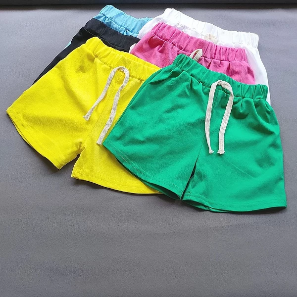 Shorts d'été en coton pour garçons et filles, pantalons de sport décontractés pour enfants|6,29 €|OKKO MODE