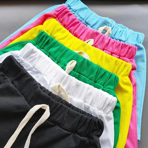 Shorts d'été en coton pour garçons et filles, pantalons de sport décontractés pour enfants|6,29 €|OKKO MODE