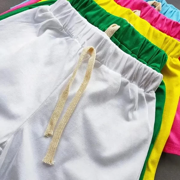 Shorts d'été en coton pour garçons et filles, pantalons de sport décontractés pour enfants|6,29 €|OKKO MODE