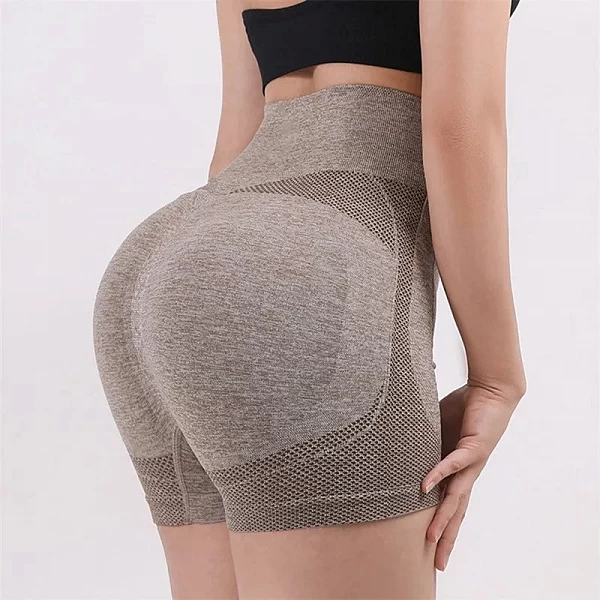 Short de yoga taille haute pour femme, pantalon court d'entraînement, fitness, levage des fesses, yoga, gym, course à pied, spor|5,57 €|OKKO MODE