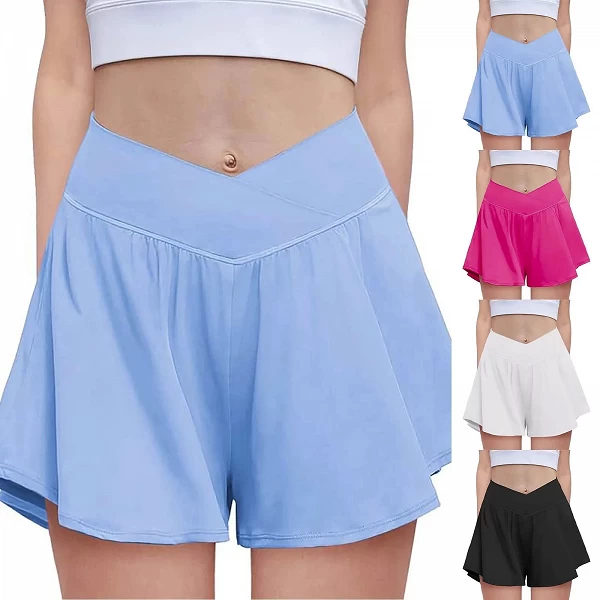 Short de course athlétique avec doublure en spandex pour fille, pantalon de sport surdimensionné avec poches, mode papillon, 2 e|11,00 €|OKKO MODE