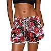 Maillot de bain à poches élastiques pour femme, short de plage à fleurs, taille élastique, décontracté, confortable, mode sporti|10,07 €|OKKO MODE