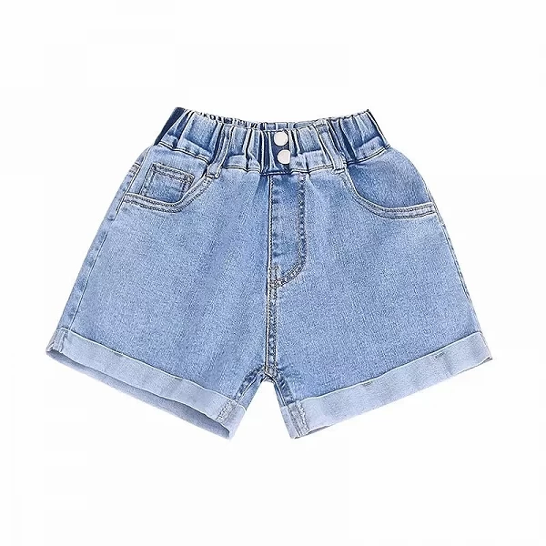 Shorts d'été pour filles, pantalons en denim en coton pour adolescentes, mode enfants, taille élastique, shorts respirants, vête|8,05 €|OKKO MODE