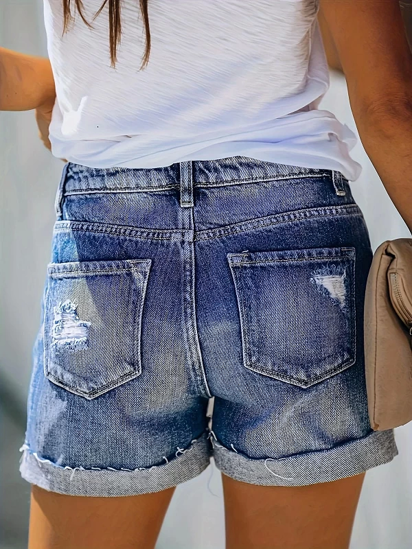 Objectifs en denim retournés pour femmes|19,07 €|OKKO MODE