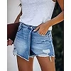 Jupes en jean pour femmes, shorts déchirés, couleur unie, loisirs, été|21,00 €|OKKO MODE