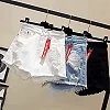 Short en jean bleu taille haute pour femme, pantalon court, mode coréenne, sexy, assressenti, chaud, pantalon large, été|14,90 €|OKKO MODE