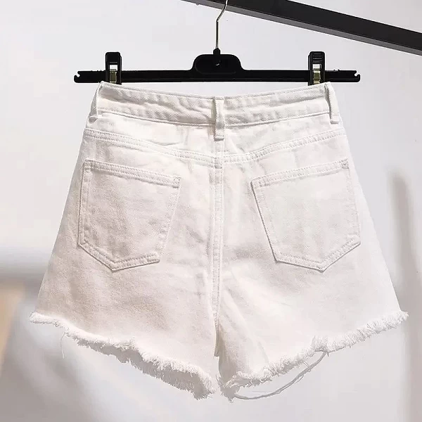 Short en denim taille haute pour femme, décontracté, solide, document, poche adt, bouton, polyvalent, étudiant, jambe large, tro|22,09 €|OKKO MODE