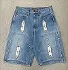 Short en jean perlé délavé pour femme, pantalon taille haute, jambe droite, jambe large, vêtements High Street, style américain,|29,13 €|OKKO MODE