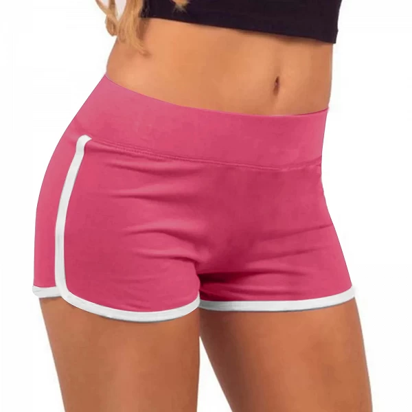 Short élastique taille moyenne pour femme, coupe slim, extensible, court, serré, adapté pour la course à pied|5,00 €|OKKO MODE