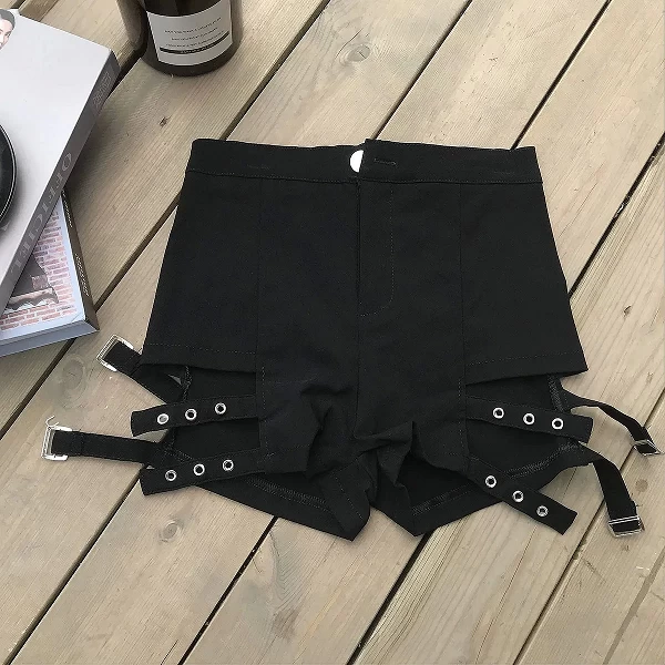 Short noir taille haute pour femme, élastique, sexy, décontracté, grande taille, mode estivale, 839 |13,49 €|OKKO MODE