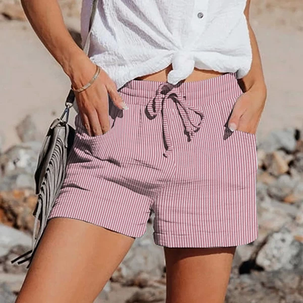 FjShort en mousseline de coton pour femme, short décontracté léger, short taille haute avec jean déchiré, objectifs de plage, mo|16,11 €|OKKO MODE