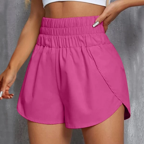 Short de yoga pour femme, taille élastique, décontracté, couleur unie, confortable, mode été|9,00 €|OKKO MODE