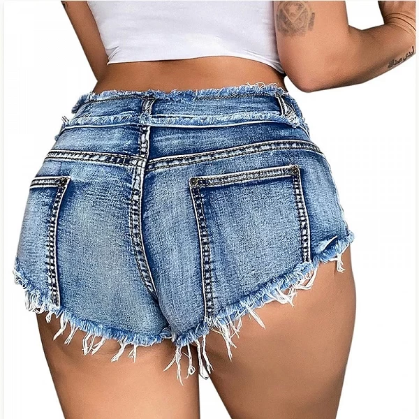 Shorts en denim sexy pour filles, pantalons grande taille, streetwear, vêtements d'été pour femmes|20,99 €|OKKO MODE