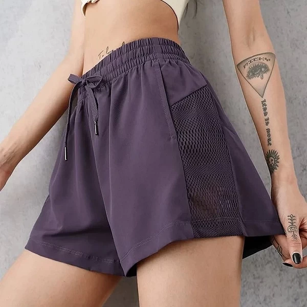 Short patchwork coréen pour femme, taille élastique, vêtements pour femmes, simple, amissié, américains, séchage rapide, été, dé|25,07 €|OKKO MODE