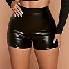 Short en cuir verni taille haute pour femme, pantalon serré sexy, mini short en cuir, mode noire, coupe couvertes, hanche GT|6,00 €|OKKO MODE