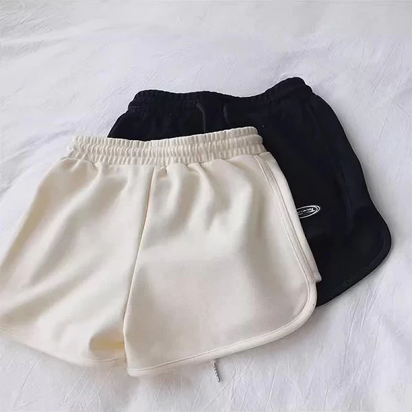 Short de sport élastique taille haute pour femme, short décontracté A-Line, jambe large, yoga basique, été|7,00 €|OKKO MODE