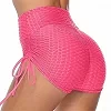 Short de yoga taille haute pour femme, monochrome, froncé, levage des fesses, sport féminin, entraînement d'été, course à pied, |11,88 €|OKKO MODE