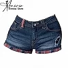 Mini short en jean bleu vintage pour femmes, taille basse, jean, streetwear, coréen, cowboy, pantalon court, vêtements d'été des|OKKO MODE