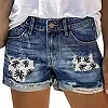 Short en jean déchiré pour femme, taille haute, trous, jambe large roulée coréenne, grande taille, été, nouveau|20,90 €|OKKO MODE