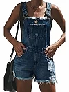 Salopette short en jean pour femmes, barboteuse douce en denim, pantalon bleu d'été, sangle haute croisée, combinaison de fête, |27,89 €|OKKO MODE