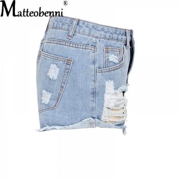 Short en jean déchiré taille haute pour femme, jean court skinny troué, short en denim vintage, décontracté, mode de rue, sexy, |22,79 €|OKKO MODE