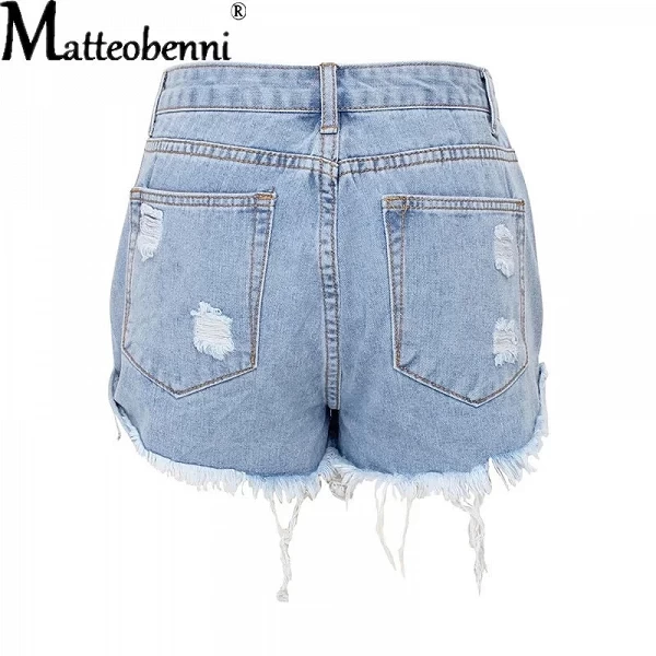 Short en jean déchiré taille haute pour femme, jean court skinny troué, short en denim vintage, décontracté, mode de rue, sexy, |22,79 €|OKKO MODE