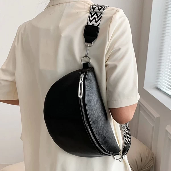 Sac à Taille en PU pour Femme - Bandoulière Large et Poches Multiples, Idéal pour une Tenue Élégante!|13,00 €|OKKO MODE