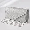 Enveloppe à paillettes pour femme, sac brillant argenté de marque Joying - Mini Bijoux brillants boucliers métalliques|11,04 €|OKKO MODE