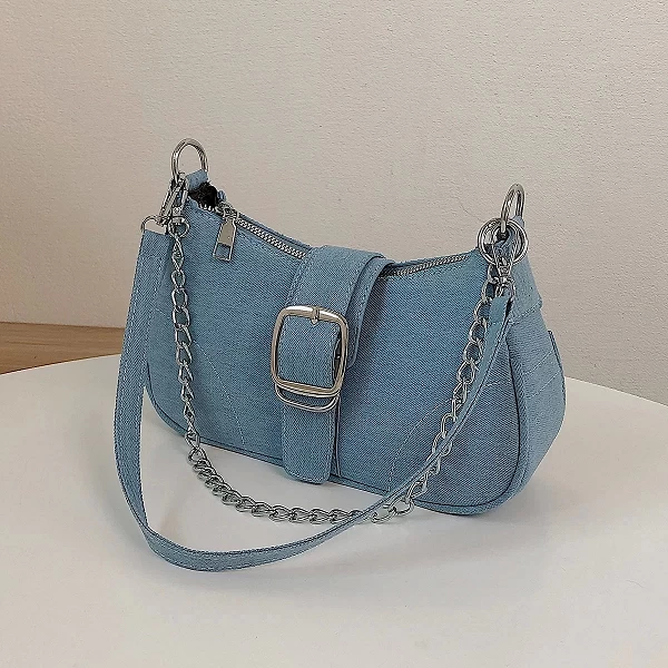 Sac en jean design pour femme, sac en toile Bijoux initié par la croix - Nouveau|12,00 €|OKKO MODE