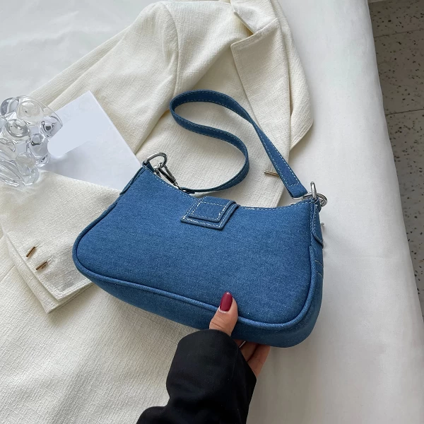 Sac en jean design pour femme, sac en toile Bijoux initié par la croix - Nouveau|12,00 €|OKKO MODE